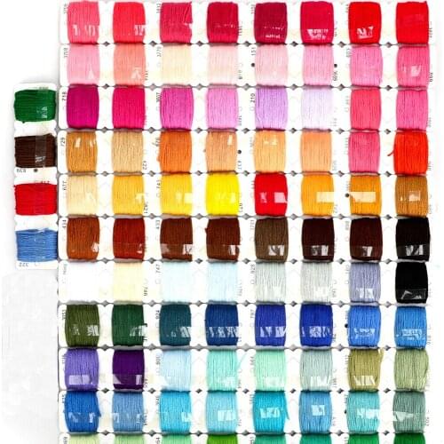 New Product OPP Bagged 1 Set 100 Color Thread Cardboard Thread Plus Embroidery Thread Set Woven Cross Stitch Tool Set