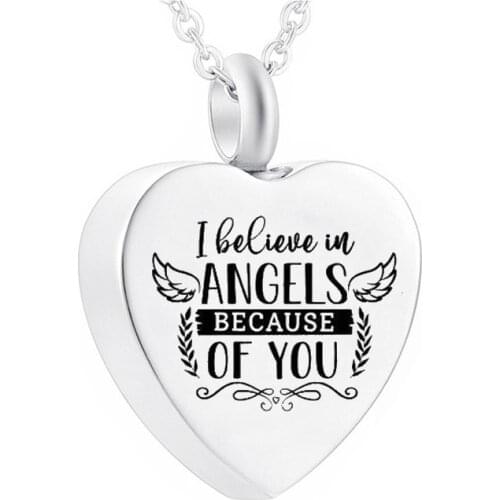 Cremation Jewelry Heart Pendant Stainless Steel Urn Necklace Commemorating The Deceased Family/Pet With Filling Kit