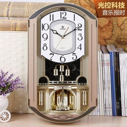 Luxury Large Wall Clock European Vintage Creative Music Timing Pendulum Wall Clocks Art RetroRelogio De Parede Home Decor ZB6WC