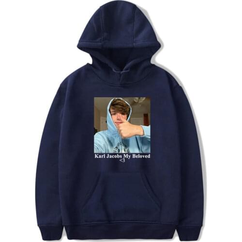 WAWNI Karl Jacobs My Beloved Hoodie Harajuku Pullover New Casual Tops Men Womens Hooded Fashion Clothes Social Star Sweatshirt