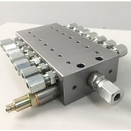 15-16 Outlets Grease Metering Devices Distributor or Dispenser or Block For Multi-line And Progressive Lubrication Systems
