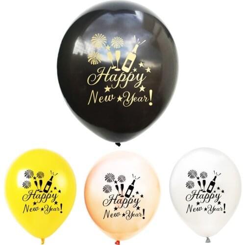 1Pcs Christmas Decoration Happy New Year Balloons 12inch Inflatable Helium Balloons Xmas Party Supplies JJ202