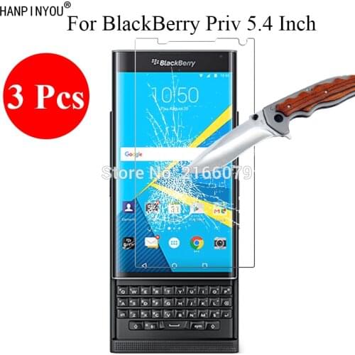 3 Pcs/Lot New 9H 2.5D Tempered Glass Screen Protector For BlackBerry Priv STV100-1 STV100-3 STV100-4 5.4" Phone Protective Film