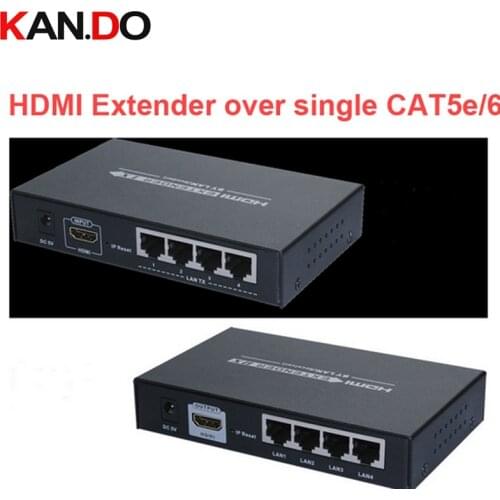 374 HDMI av Extender cat5e/cat6 Full HD 1080P Transmitter Receiver 120M HDMI Converter W/ HUB 4-LAN Output wireless av adapter