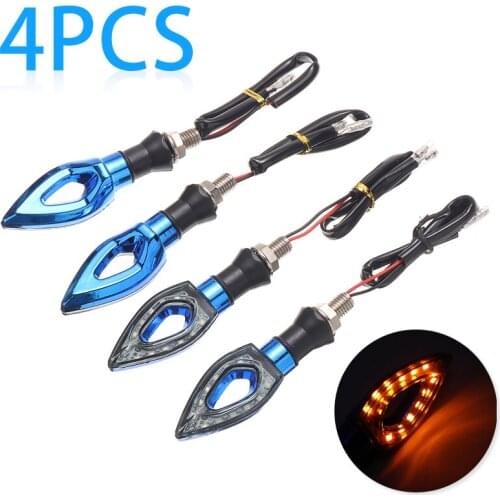 4pcs 12 LED Motorcycle Turn Signals Light Indicator Amber Lamp Bulb For Honda Kawasaki Suzuki Moto Motorbike Scooter