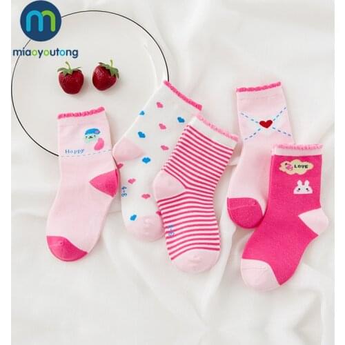 10 Pieces/Lot 5pair Unisex Skarpetki Newborn Sock Kids Boy Pink Rabbit Knit Cotton Soft Baby Socks Lovely Girl 2019 Miaoyoutong