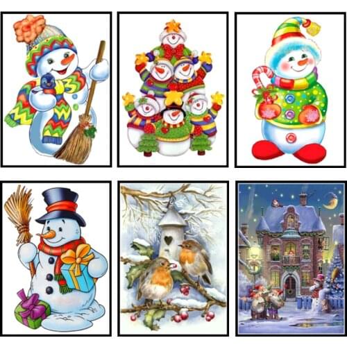 5D DIY Diamond Embroidery Snowman Diamond Mosaic Cross Stitch Kits Embroidery Home Decor Christmas Gifts Cuadros