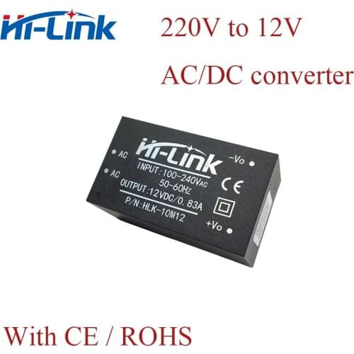 Free ship 10pcs/lot AC 220V to DC 12V 830mA HLK-10M12 Switching Power supply for LED/Street light