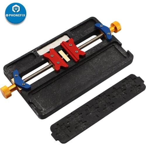 Mobile Phone Motherboard PCB Holder Jig Fixture Wiith BGA Groove for iPhone Mainboard Repair Double-shaft Circuit Board Clamp