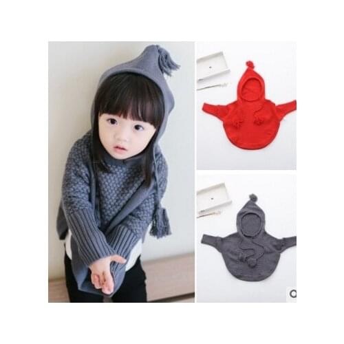 Children Sweater Girls 2020 Spring Autumn Girls Fashion Red Grey Hooded Sweater Baby Girl Sweater 2-7Y