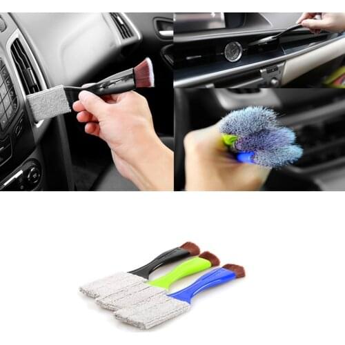 Double-ended Cleaning Brush Car Detailing Air Conditioner Computer Keyboard Cleaner Auto Interior Maintenance Dusting Tools