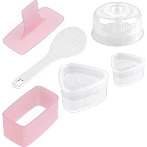Sushi Maker Molds Onigiri Mold Musubi Maker Press Rice Paddle Sushi Making Mold for Home Kitchen