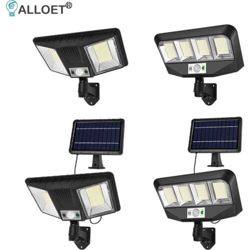 160LED Solar Powered Wall Light Outdoors Waterproof PIR Motion Sensor Courtyard Fence Lighting Street Garden Decoration Lamp