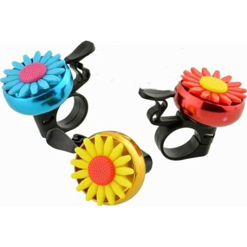 Newest Bicycle Bell Sunflower Design Cute and Safe Riding Adjustable Clamp Loud and Practical Horn Accessories