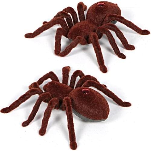 New Scary Remote Control Spider Toy Creepy Soft Plush Spider Infrared RC Tarantula Toy Kid Gift