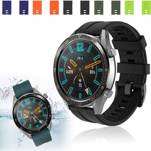 Official Style Replaceable Watchband for HUAWEI WATCH GT2 46mm/GT Active 46mm/HONOR Magic Silicone Smart Strap Band GT2 Bracelet