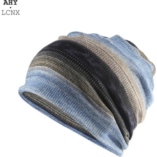 Autumn Winter Gorros Hats For Women Men Mens Skullies Beanie Turban Hat Scarf 2 in 1 Male Female Cap Bonnet Warm Windproof Caps