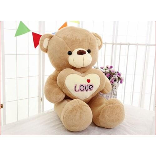 Studded plush toy about 70cm love bear plush toy yellow teddy bear soft doll, birthday gift h0278