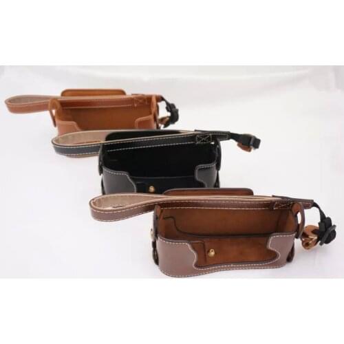 Camera Half Body Case Leather Bottom Camera Case Bag Cover for Fujifilm Fuji X-E1 X-E2 XE1 XE2 With Hand Strap