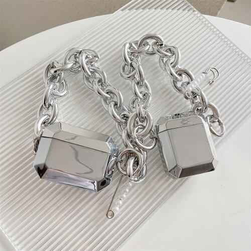 Luxury Metal Chain Lanyard Case For Airpods 12 Pro Hook Up Headphone Cases For Apple Airpods Pro Earphone Cover Chaging Box