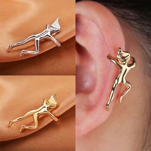 HELIX EAR CUFF NEW GYMNASTS CARTILAGE CLIP EARRING PERSONALITIES SILVER GOLD