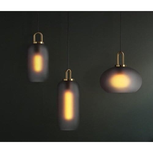 Post Modern Ins Light Luxury Pendant Lights Restaurant Lamp Living Room Bar Dining Room Glass Ball Single Head Hanging Lamps