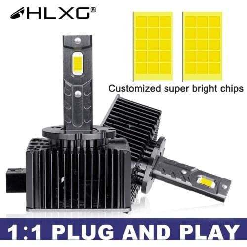 HLXG luces led para auto D1S D2R D5S LED headlight Bulb D1R D8S D2S D3S D3R D4S D4R LED 12V 6000K car light auto lamp 20000LM
