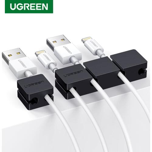 UGREEN Cable Clips Organizer Silicone USB Cable Winder Flexible Cable Management Clips Cable Holder For Mouse Headphone Earphone