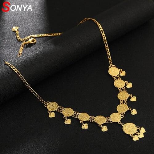 SONYA Vintage Arab Coin Necklaces For Women Fashion Coins Jewelry Gift of the Middle East Wedding/Holiday Gifts