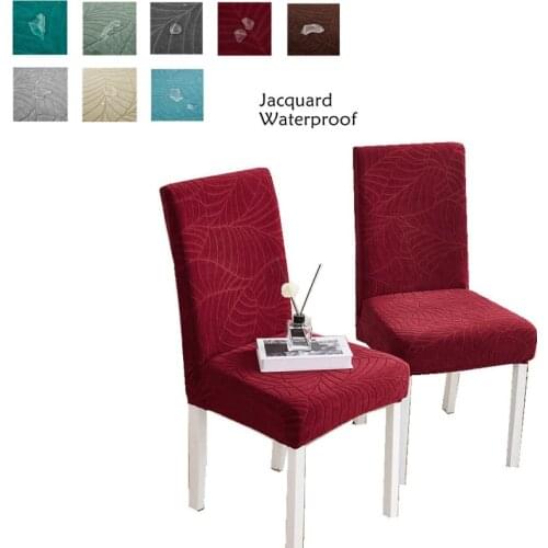 Waterproof Jacquard Slipcover Removable Chair Seat Spandex Stretchable Solid Color High Quality Wedding Hotel use