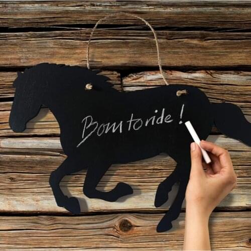 1PcRustic Farmhouse Chalkboard Animal Cow Horse Chicken Pig Wood Western Home Decor Message Farmhouse Kitchen Chalkboard