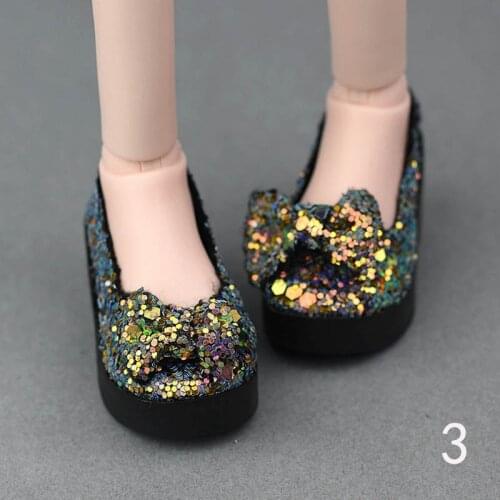 1Pair 6cm Bling-Bling Bowknot Fashion Shoes For 1/4 BJD Doll Shoes High Heel Shoes For 45-50cm XINYI Doll 1:4 Doll Accessories