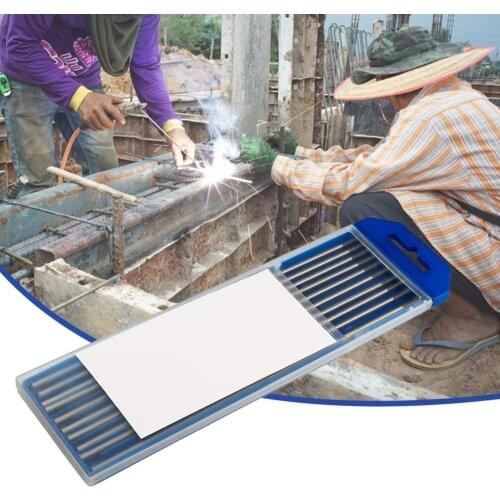 10Pcs 1.6-3.2mm Tungsten Electrodes Non-radioactive Arc Cerium Tungsten Welding Electrodes Rods Needle for Carbon Steel