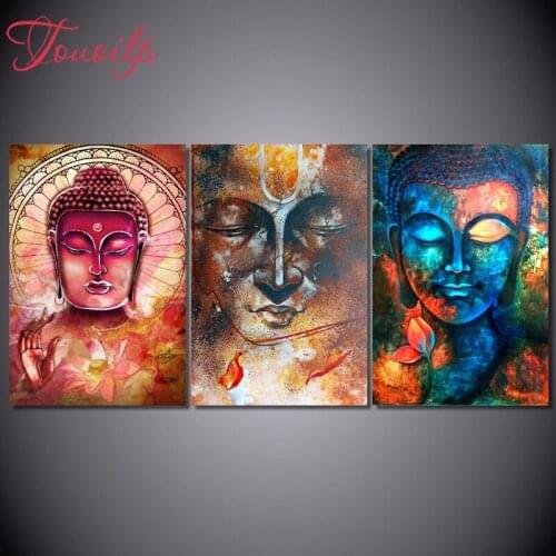 3 Piece Buddha statue ,diamond painting cross stitch,diamond embroidery crafts.diamond mosaic home decoration,Abstract Painting