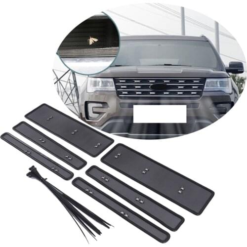 6pcs Car Insect Screening Mesh Front Grille Insert Net For Ford Explorer 2016 2017 2018 Accessories