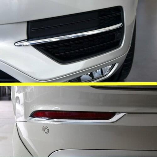 ABS Chrome Front & Rear Fog Light Lamp Cover Trim 4pcs For VOLVO XC90 2016 2020 Car Decoration Car Accesories Interior