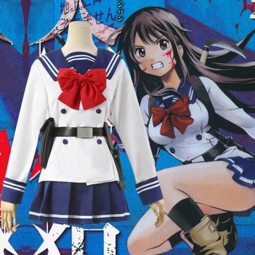 Anime Tenkuu Shinpan High-Rise Invasion Cosplay Honjou Yuri Tops+ Skirt School Uniform Sets Halloween Carnival Costume C81M125