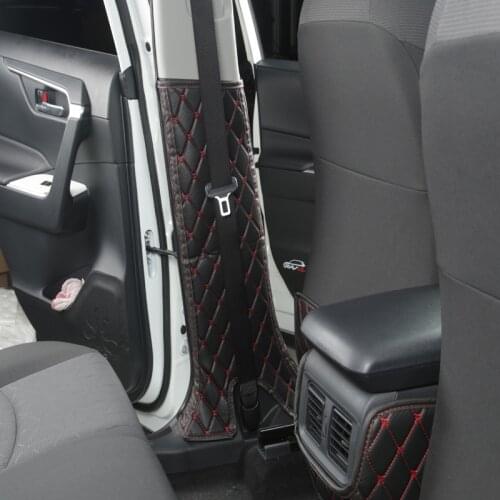 Car B-pillar protector Anti-kick Pad Anti-dirty Pad Case Cover Sticker Car Interior Modification For Toyota RAV4 RAV-4 2019 2020