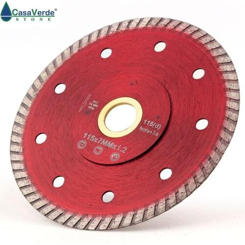 Free shipping super thin 4.5 inch diamond ceramic saw blade 115mm for porcelain tile cutting