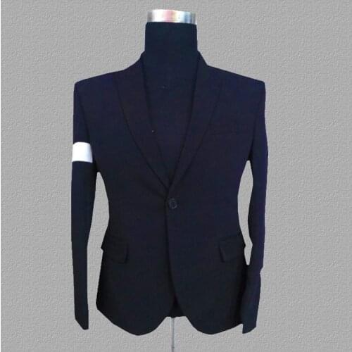 Blazer men suits designs jacket mens stage costumes singers clothes dance star style dress punk rock masculino homme black white