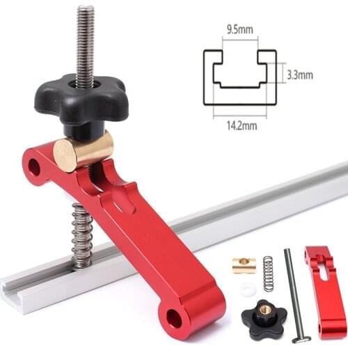 Quick Acting Hold Down Clamp For 19/30mm T-Track Carpenter Universal Fixed Clamp Jig T-Slots Blocks Platen Woodworking Tools
