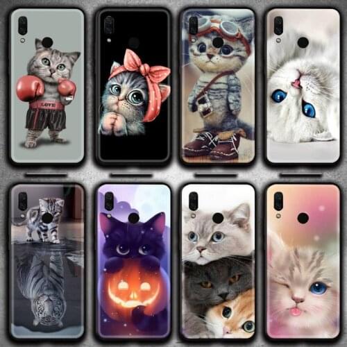 Cute Cat Phone Case Huawei Y6P Y8S Y8P Y5II Y5 Y6 2019 P Smart Prime Pro
