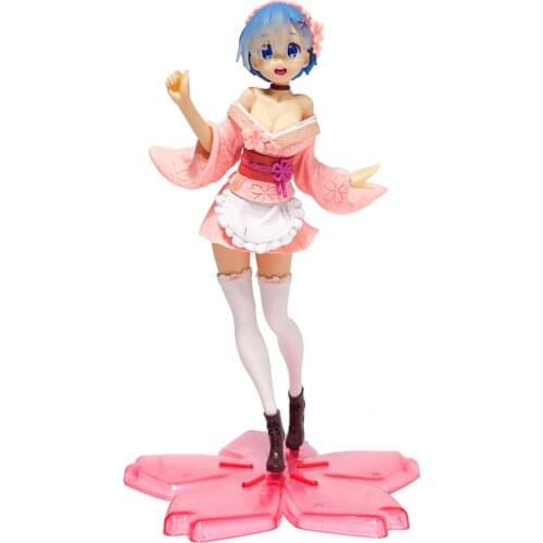 Re:Life In A Different World From Zero Rem Ram Kimono Girl Action Figure Toy PVC Collection Model Toys Gift Doll Anime Figures