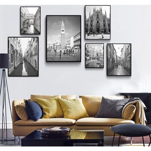 Old Building Landscape Canvas Poster Nordic Decoration Watery City Venice Wall Art Print Painting Scandinavian Home Decor