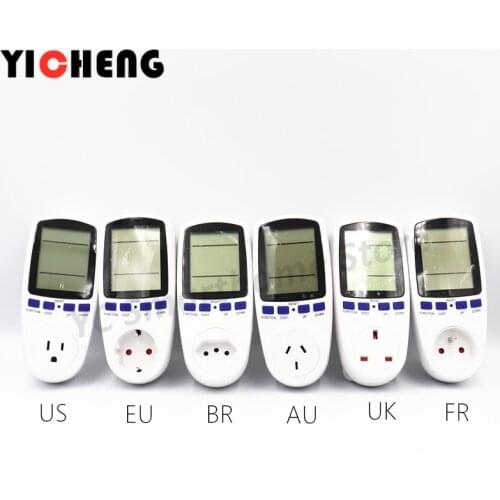 EU US UK Meter electricity monitoring electricity voltage power metering socket type mete watt meter power analyzer kwh