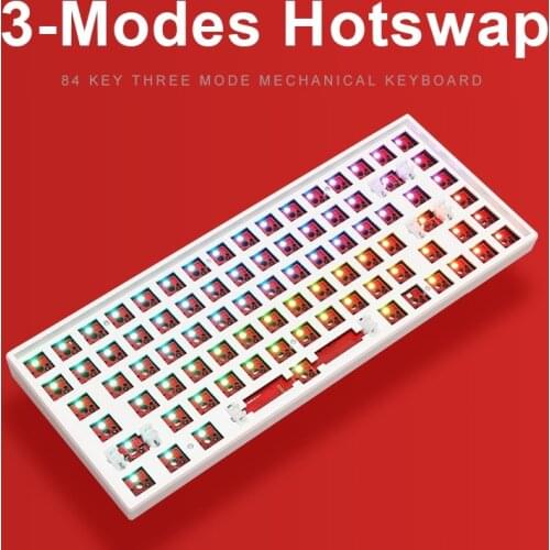 Aws84 RGB Version 3-Modes Wireless Mechanical Keyboard DIY Kit Hotswap Keyboard Compatible Cherry MX Gateron Kailh Switches