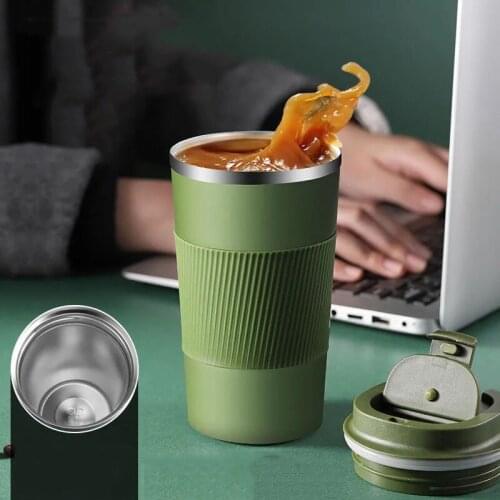 380ml/510ml Coffee Thermos Mug Portable Car Vacuum Flasks Cup Fitness Running Gym Sport Stainless Steel Insulated Water Bottle