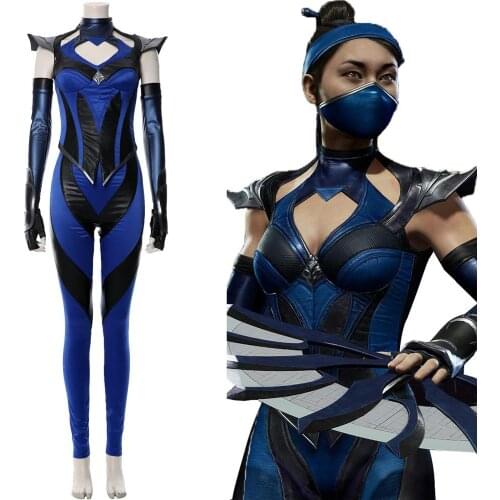 Kitana Cosplay Costume Adult Women Girl Top Pant Outfit Full Set Halloween Carnival Custom Made