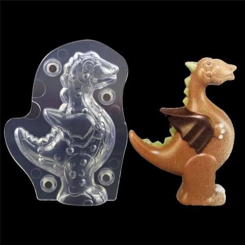 Reusable Dinosaur Polycarbonate Chocolate Mold DIY Plastics Choco Cake Decorating Tools Baking Cake Mold Bakeware
