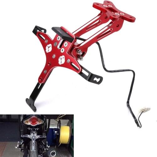 Motorcycle License Number Registration Plate Holder With LED Light For Yamaha MT-09 MT 09 MT09 FZ-09 2014-2018